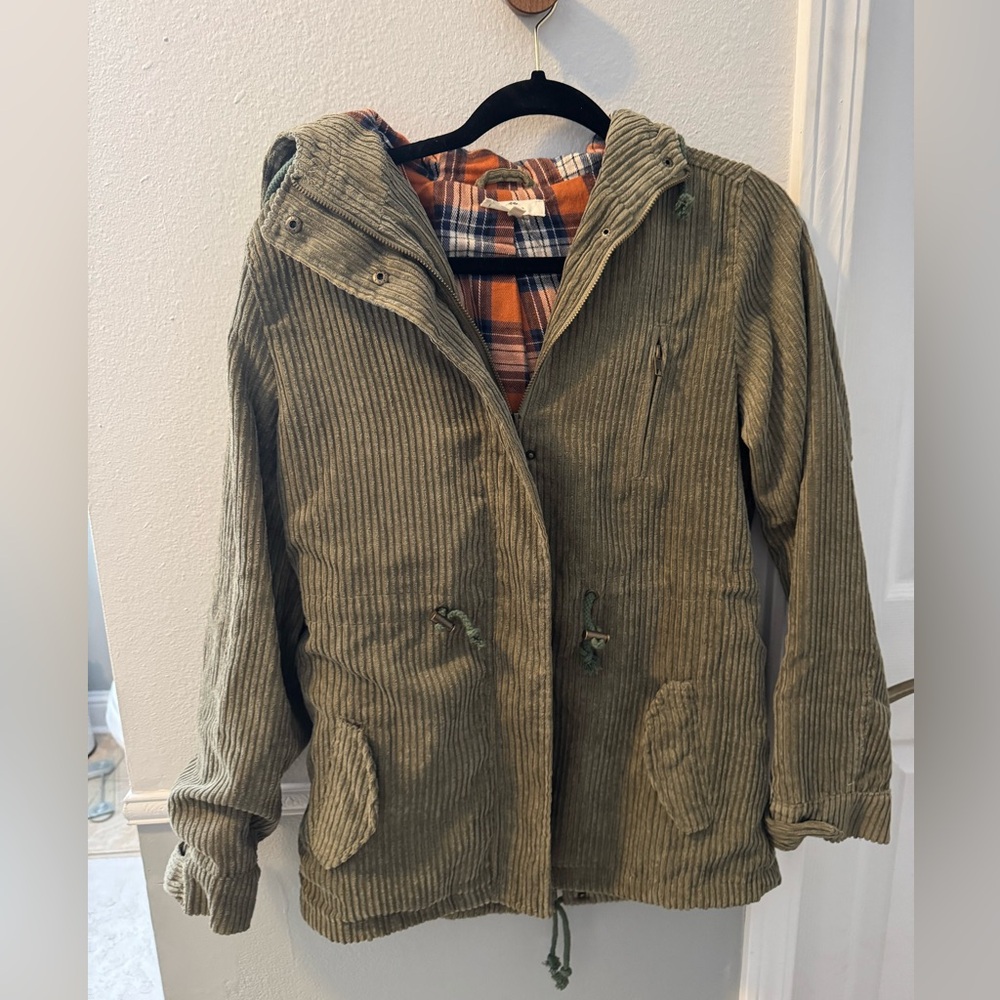 Olive Green Corduroy Women's Jacket